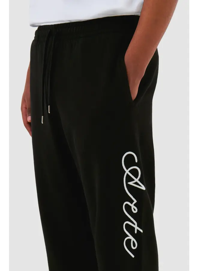 Heart Flower Sweat Pants – Black