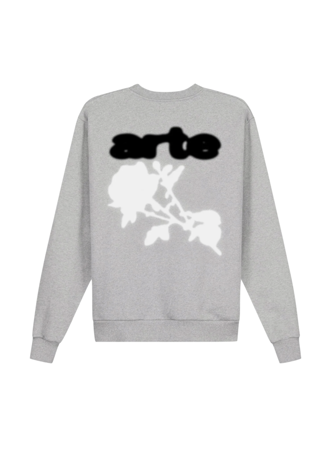 Blur Flower Crewneck – Grey