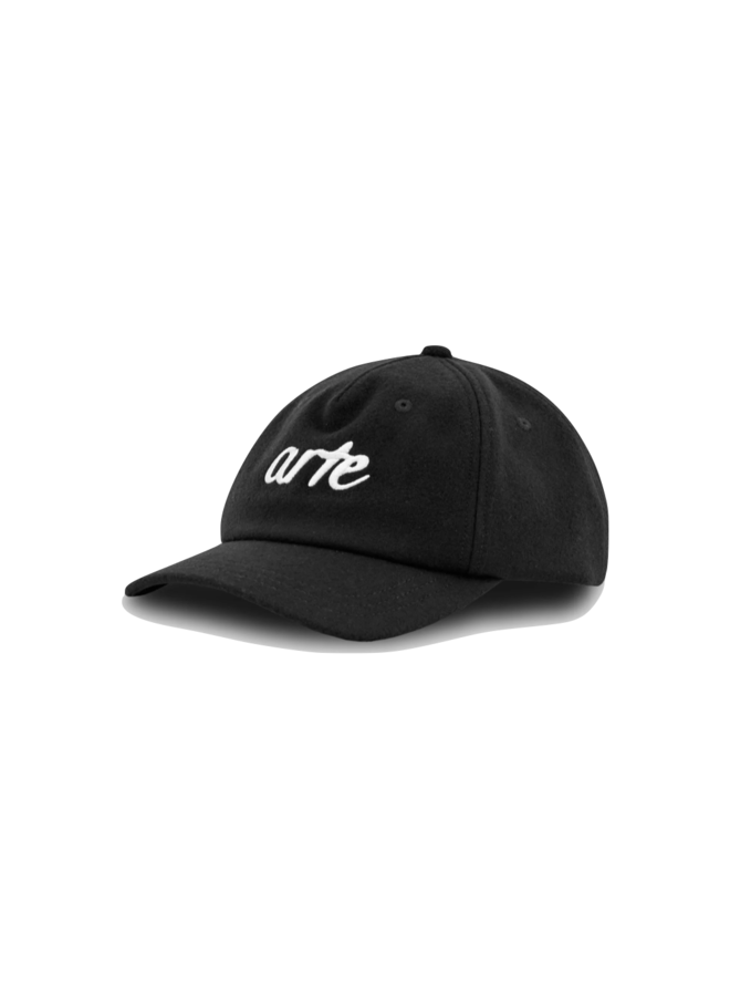 Front Logo Embroidery Cap - Black