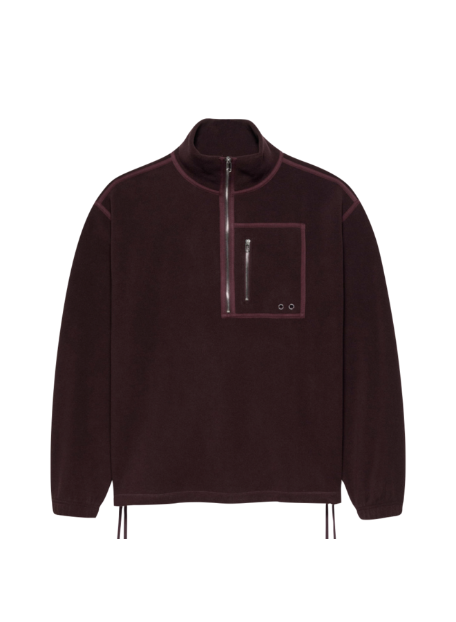 Fleece Half Zip - Vineyard Wine