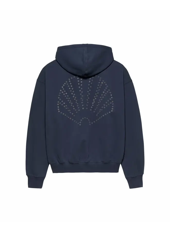 Eyelets Zip Hoodie - Navy Blazer