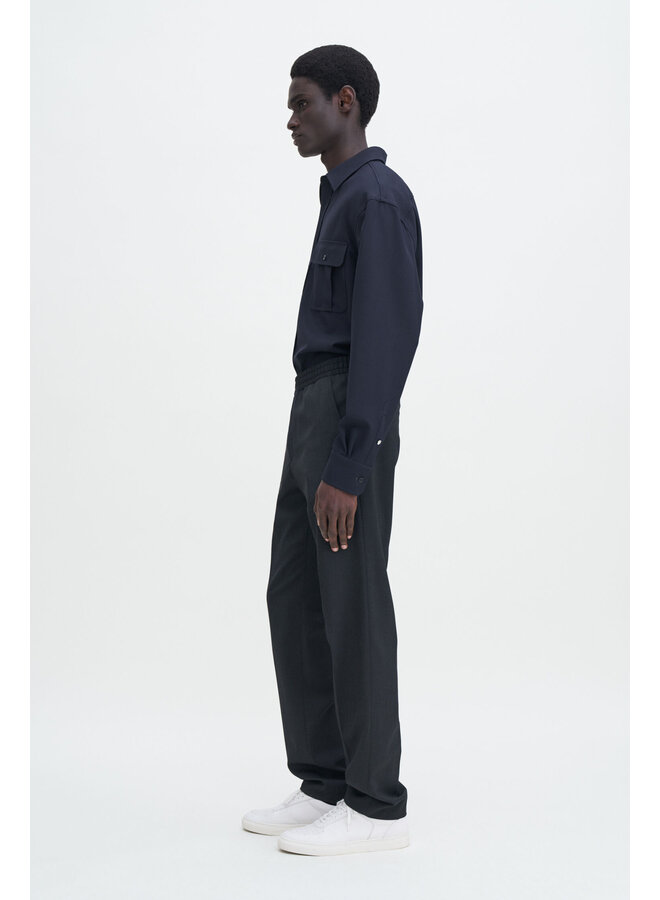 Relaxed Wool Trousers - Anthracite