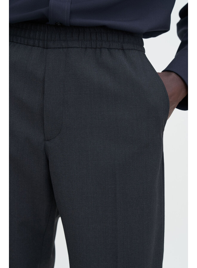 Relaxed Wool Trousers - Anthracite