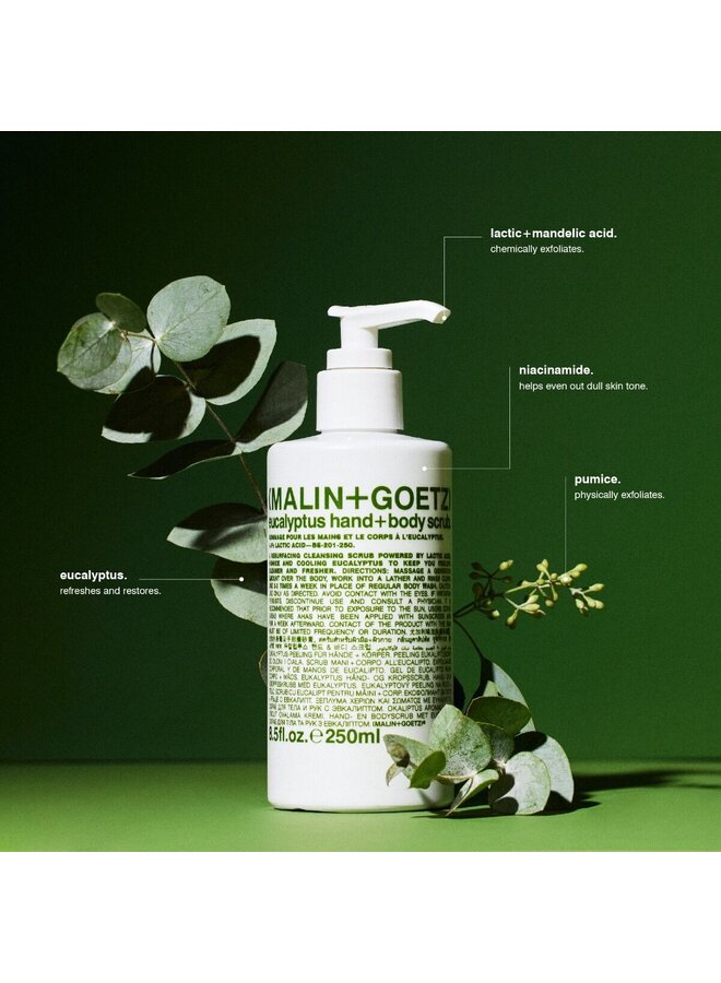 Eucalyptus hand+body scrub 250ml