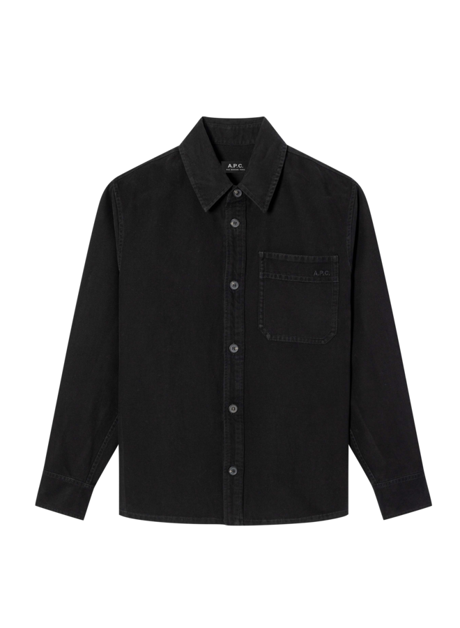 Surchemise Basile Brodee Poitrine - Black