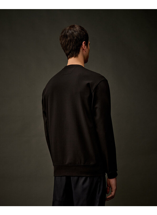 Stretch Fleece Crew Neck - Black