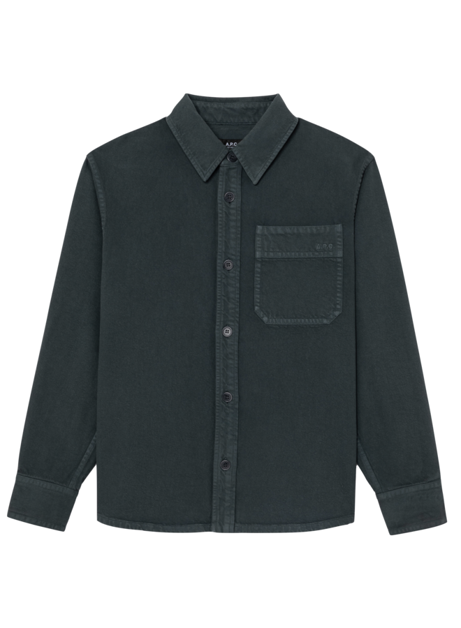 Surchemise Basile Brodee Poitrine - Antracite