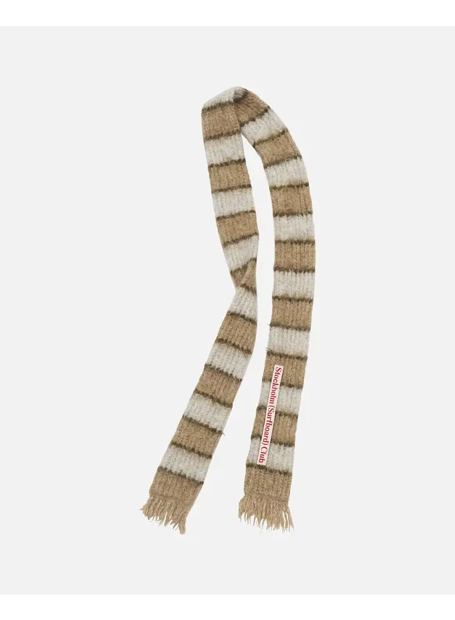 Narrow Scarf - Beige Stripe