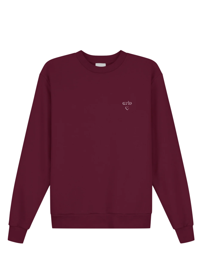 Arte Heart Crewneck - Bordeaux