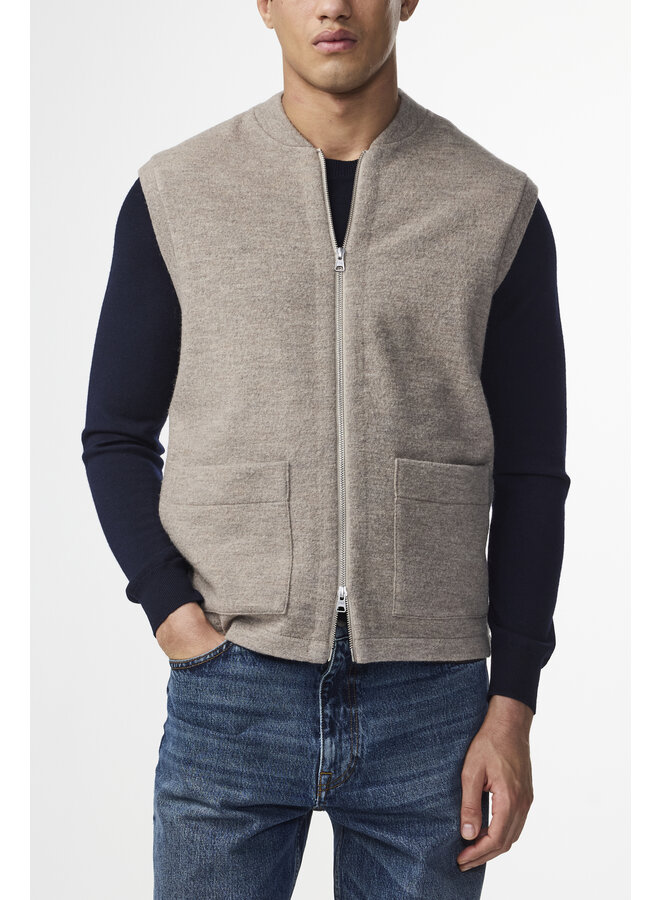 Boiled Vest 6398 - Khaki Beige