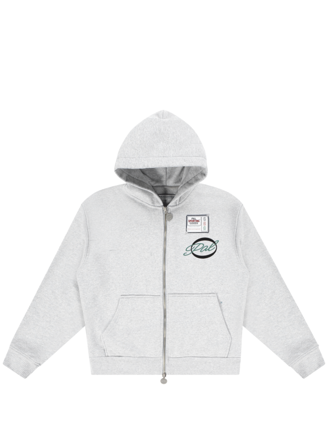 A Pint Of Sheep Full Zip Hoody - Light Gray Marl