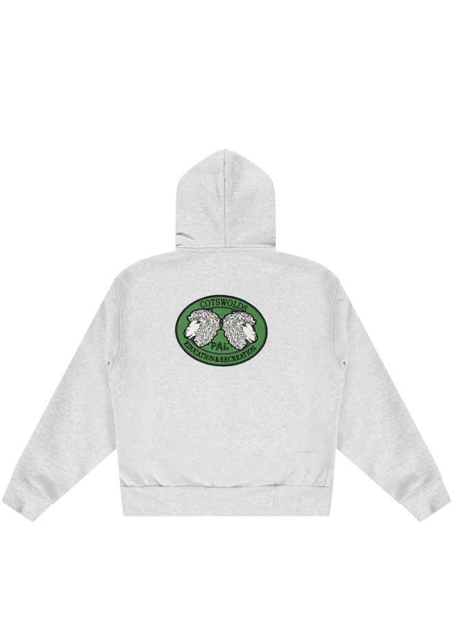 A Pint Of Sheep Full Zip Hoody - Light Gray Marl