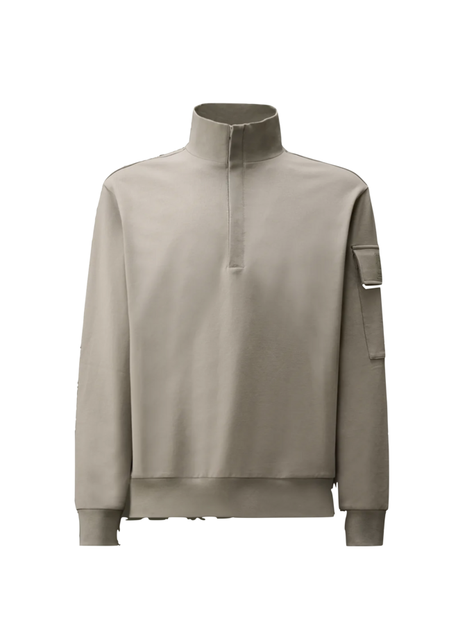 Polo Collar Sweat - Flint Grey