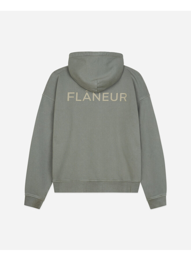 Double Logo Hoodie Washed - Sage