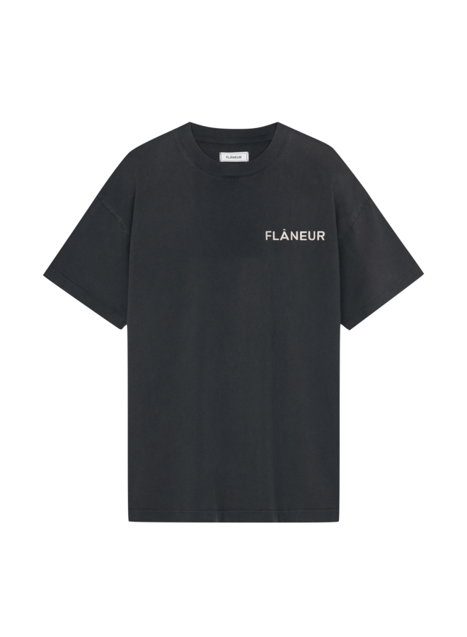 Double Logo T-Shirt Washed - Black