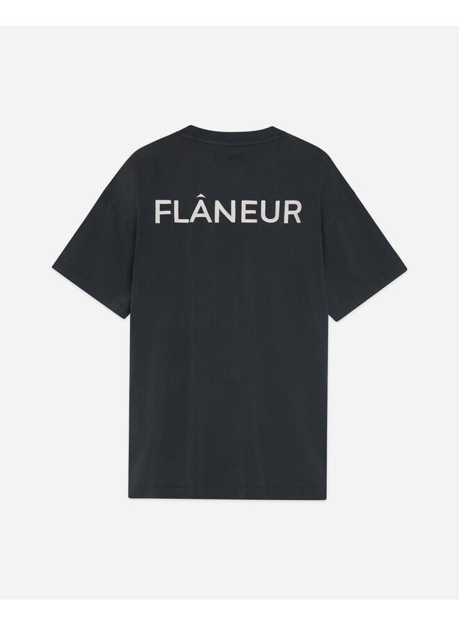 Double Logo T-Shirt Washed - Black