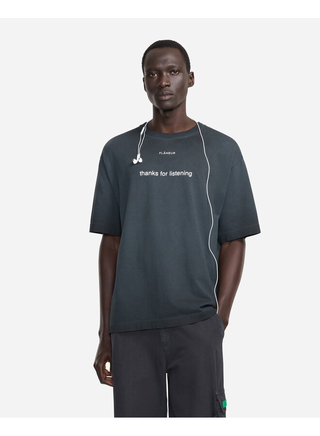 Listening T-Shirt - Washed Black