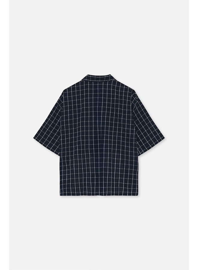 Maza Check SS Shirt - Navy Blue COMB.