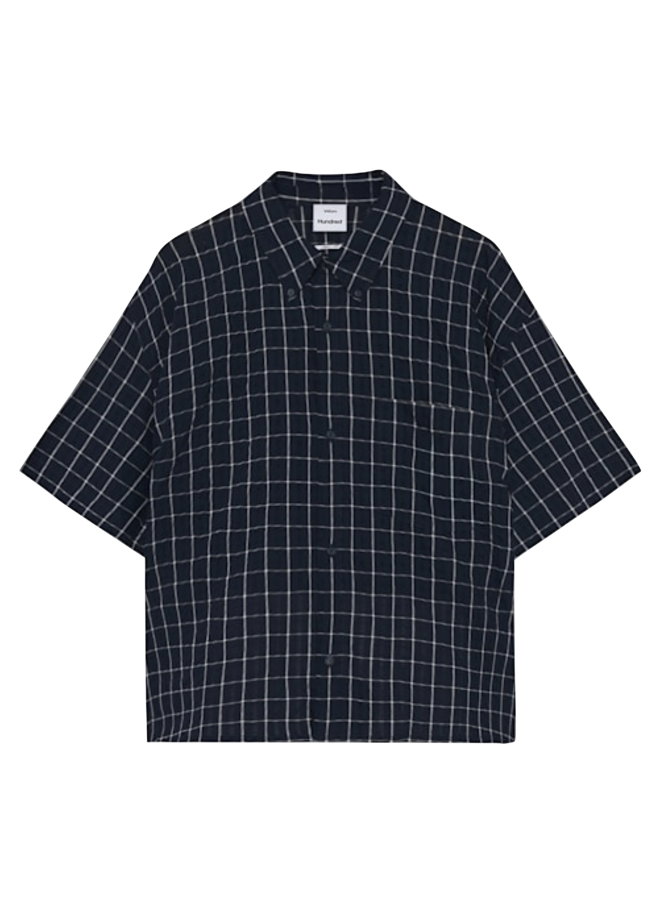 Maza Check SS Shirt - Navy Blue COMB.