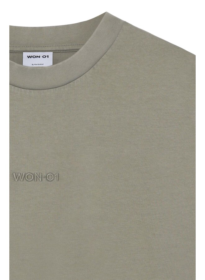Staff Boxy Tee - Washed Vetiver