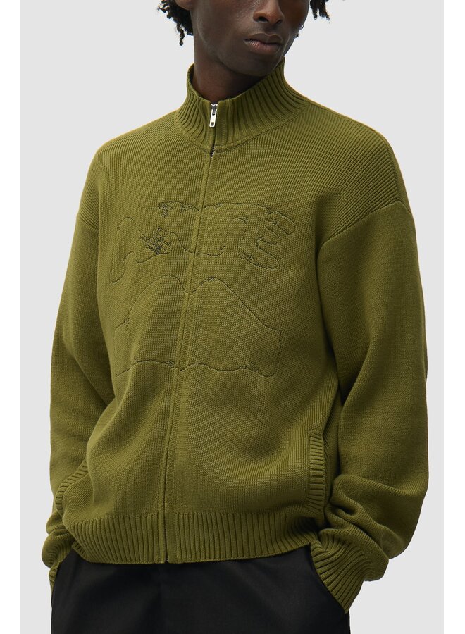 Diels Collar Cardigan - Green