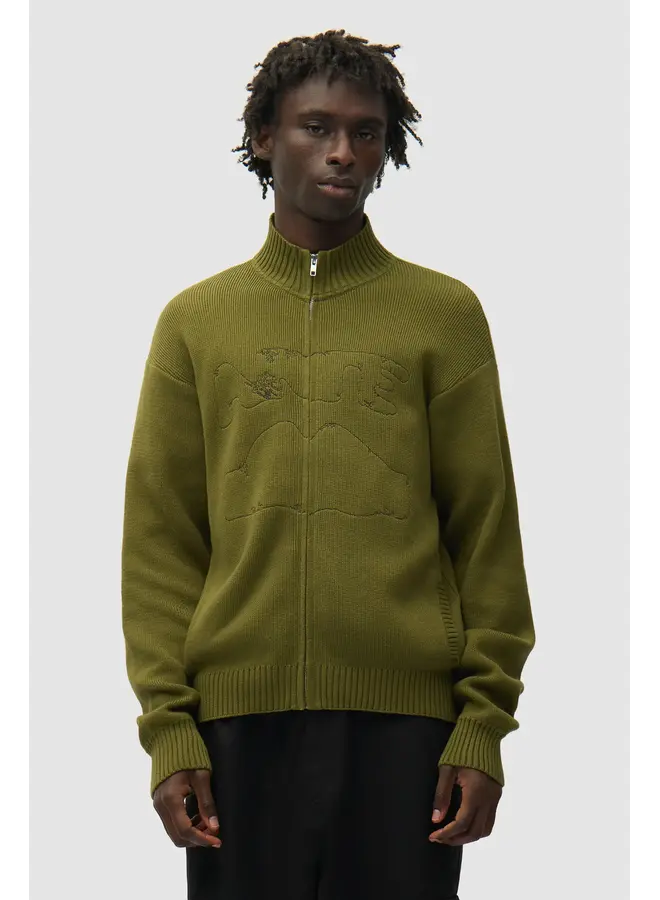 Diels Collar Cardigan - Green