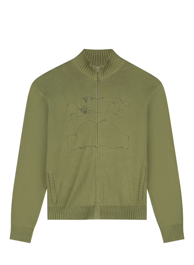 Diels Collar Cardigan - Green