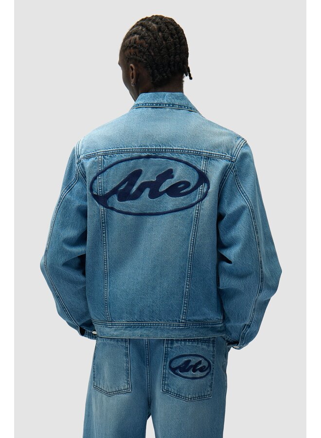 Circle Logo Jeans Jacket - Denim Bleach
