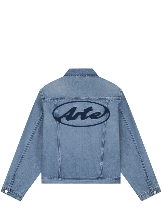 Circle Logo Jeans Jacket - Denim Bleach