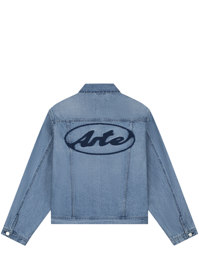 Circle Logo Jeans Jacket - Denim Bleach