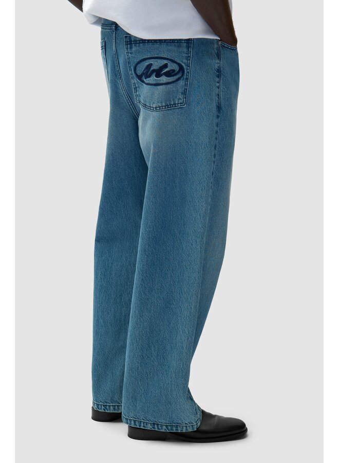 Circle Logo Pocket Pants - Denim Bleach