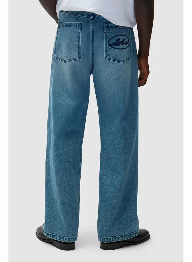 Circle Logo Pocket Pants - Denim Bleach