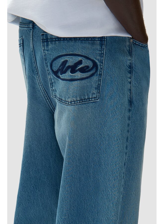 Circle Logo Pocket Pants - Denim Bleach