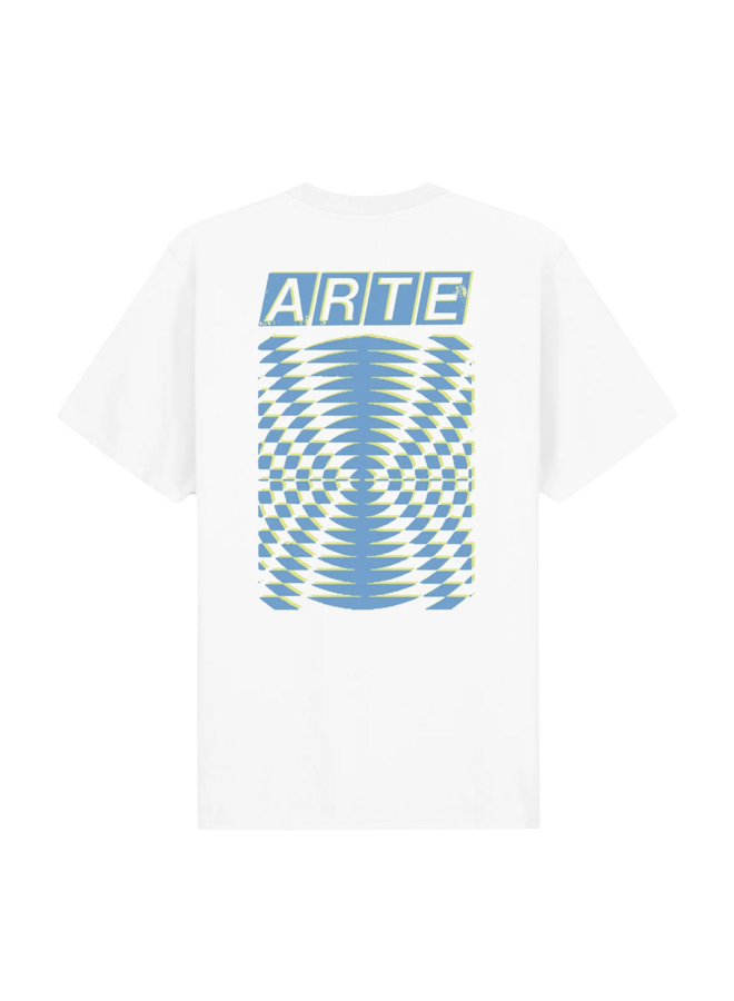 Abstract Back Print T-shirt - White