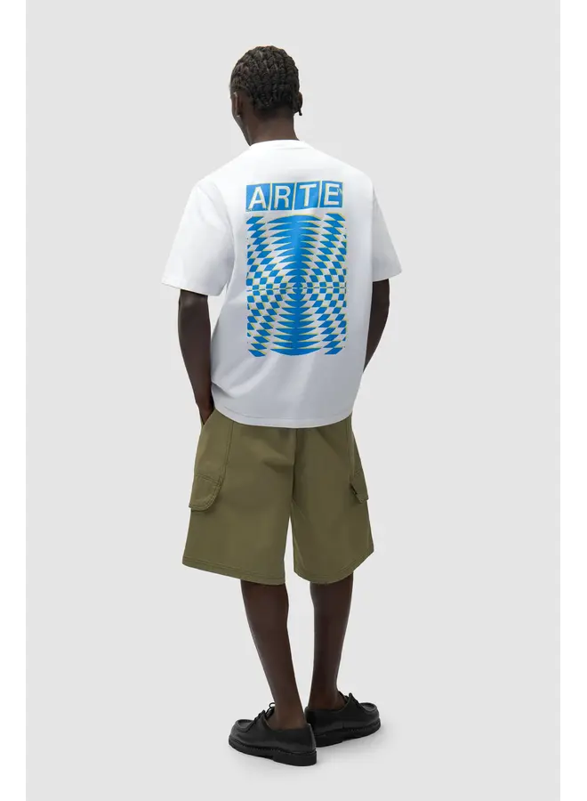 Abstract Back Print T-shirt - White