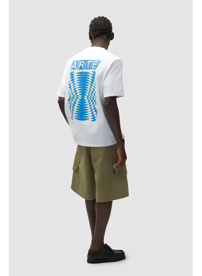 Abstract Back Print T-shirt - White