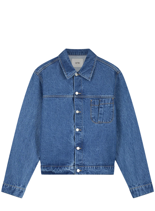 Fold Pocket Denim Jacket - Raw Denim