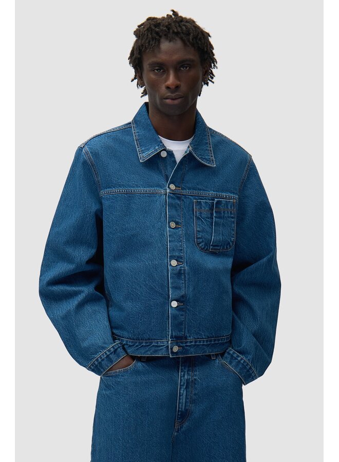 Fold Pocket Denim Jacket - Raw Denim