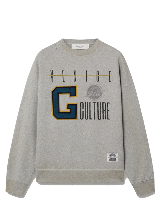 Journey Cotton Heavy Fleece Sweat - Alluminium Melange