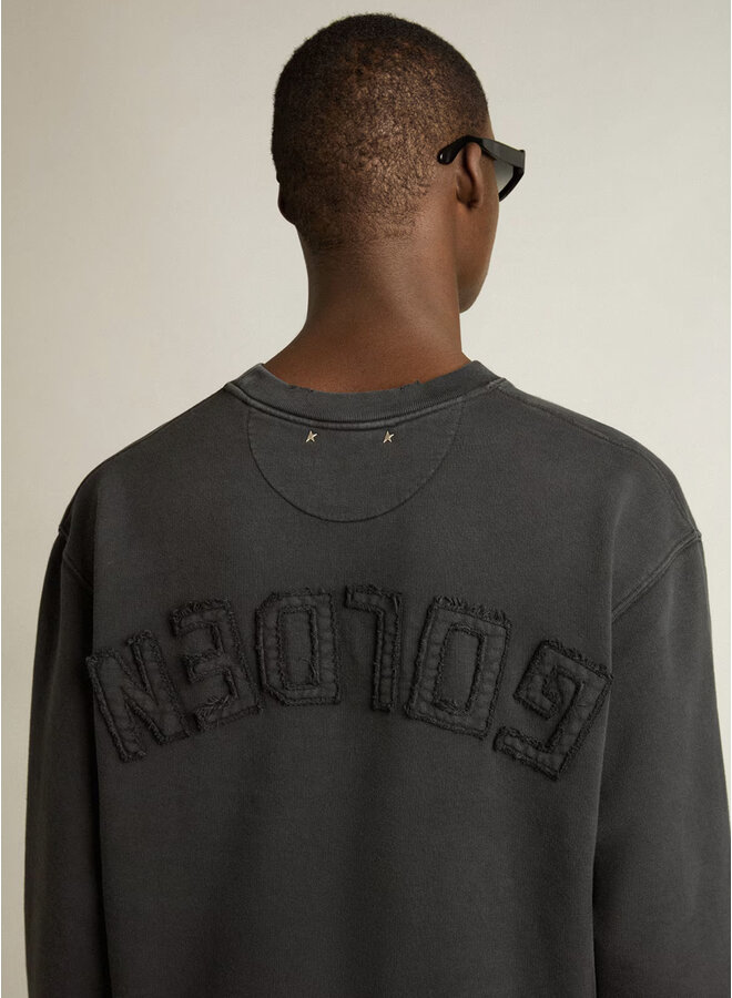 Boxi Sweatshirt Cotton Fleece Logo Patch - Washed Black
