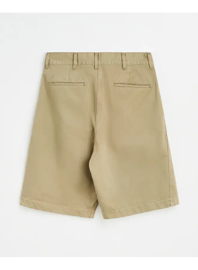 Wide Twist Chino Shorts - Khaki