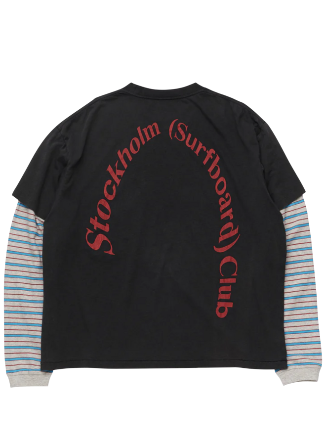 Layer Box Tee - Black/Stripe