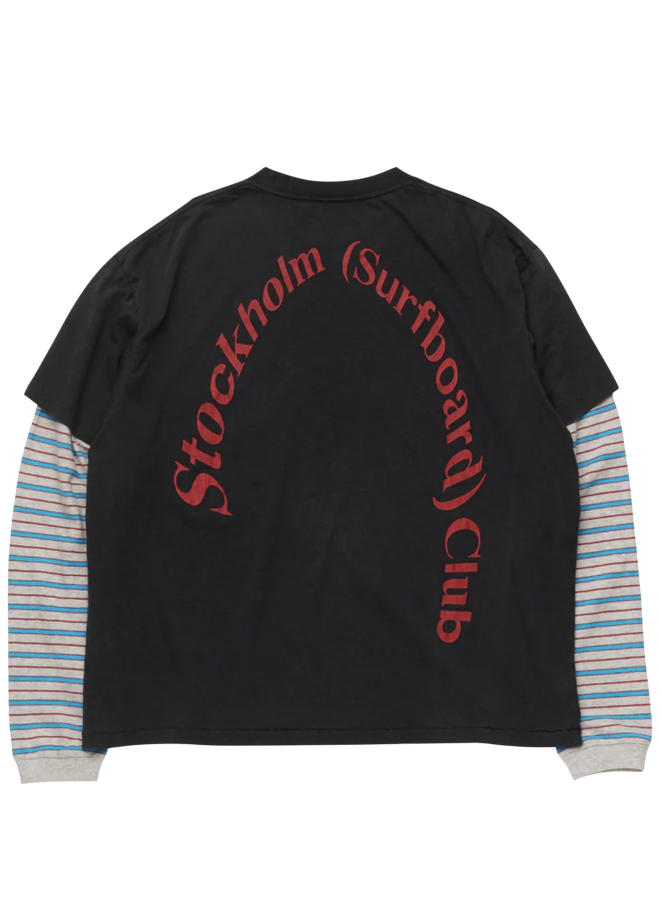 Layer Box Tee - Black/Stripe