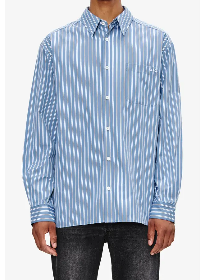 Chemise Malo Logo - Steel Blue