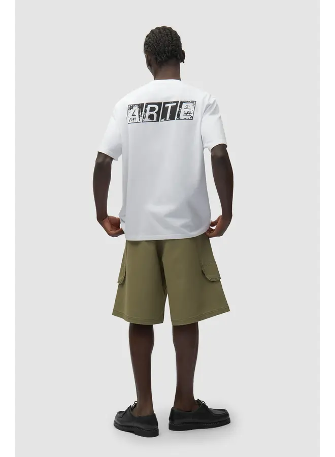 Faded Back Print T-shirt - White