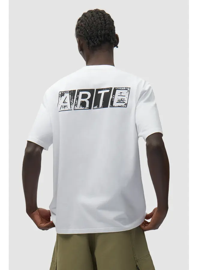 Faded Back Print T-shirt - White