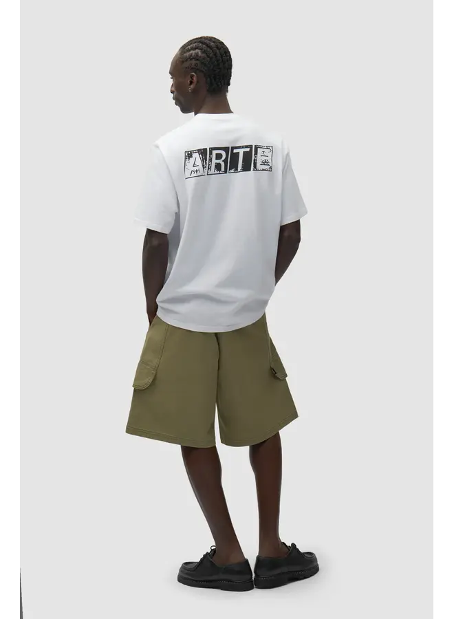 Faded Back Print T-shirt - White