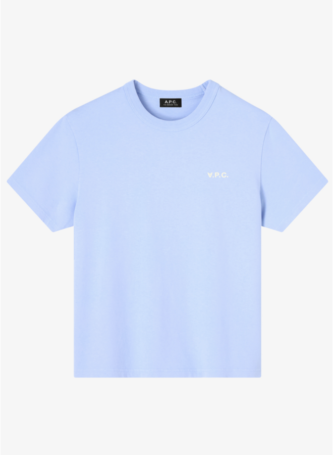 T-Shirt Boxy Petit Vpc - Bleu Clair/Ecru