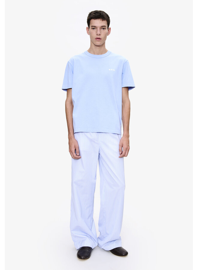 T-Shirt Boxy Petit Vpc - Bleu Clair/Ecru