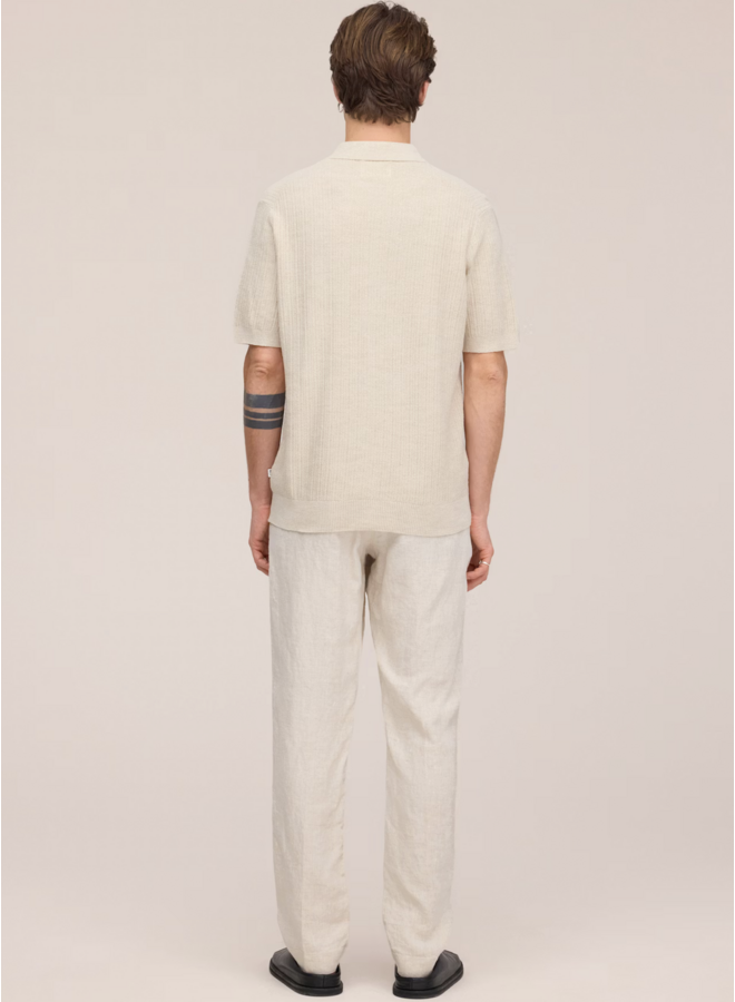 Nolan Polo Cardigan 6695 - Ivory Mouliné